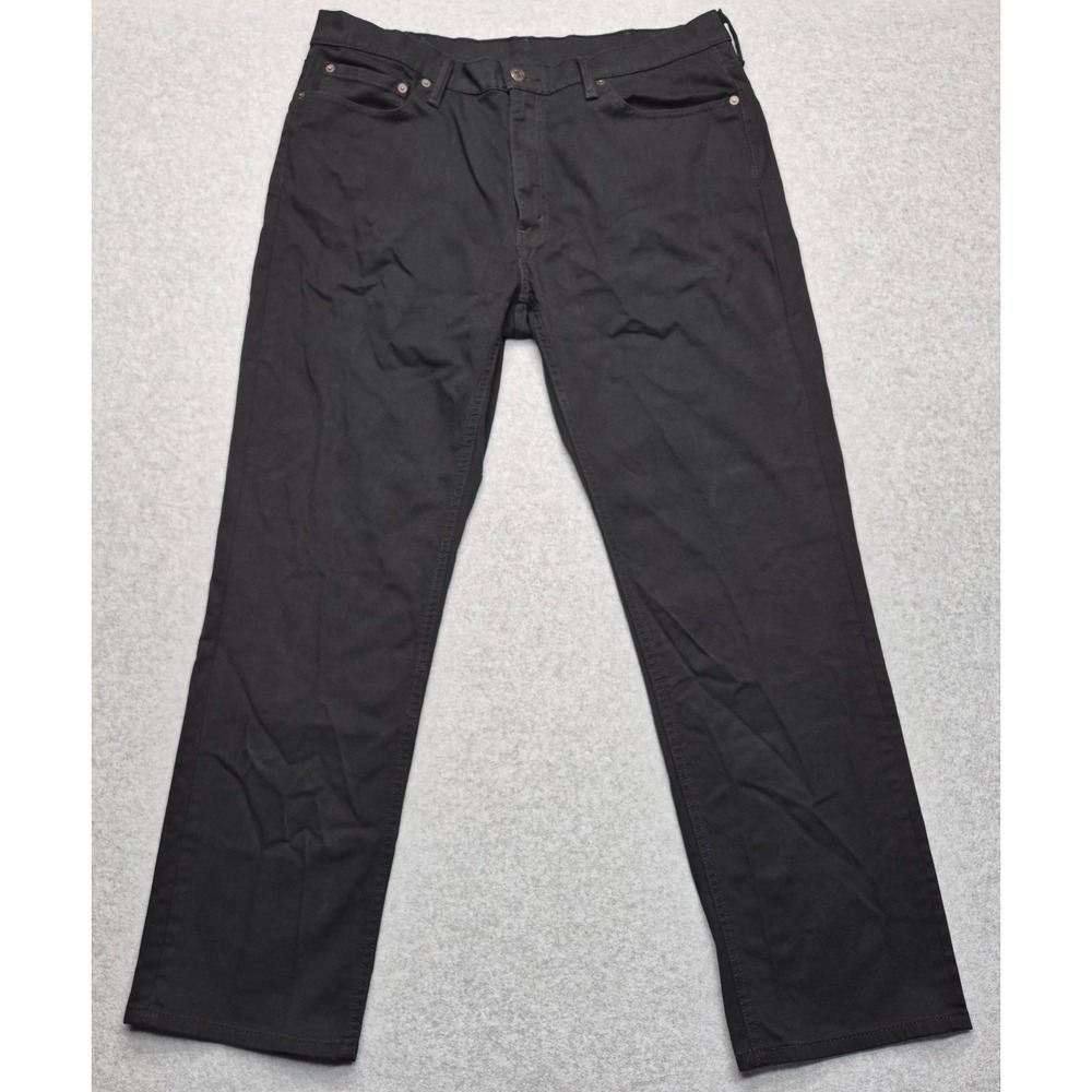 Levi's 541 Athletic Fit Jeans Men 38x32 Black Stretch Denim Solid Tough Workwear